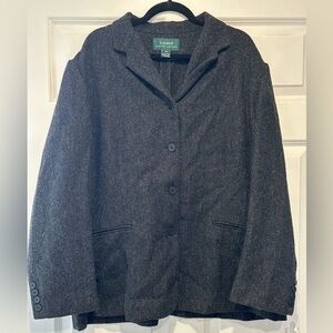 Lauren Ralph Lauren Wool Oxfordshire Grey Heather Blazer